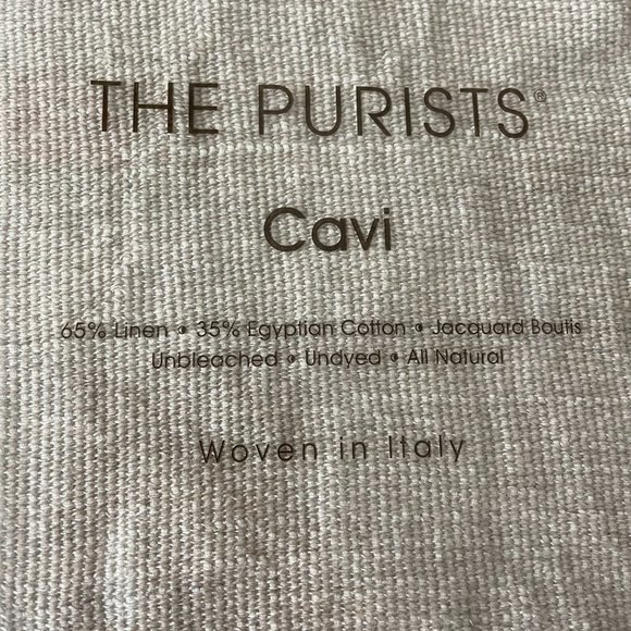 NEW SDH The Purists Cavi Linen Cotton Rustic Pillow Case12x16" Made in Italy - Picture 1 of 9